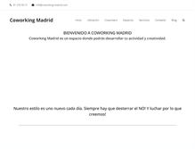 Tablet Screenshot of coworking-madrid.com
